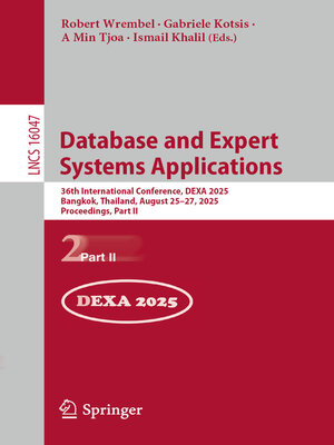 cover image of Database and Expert Systems Applications